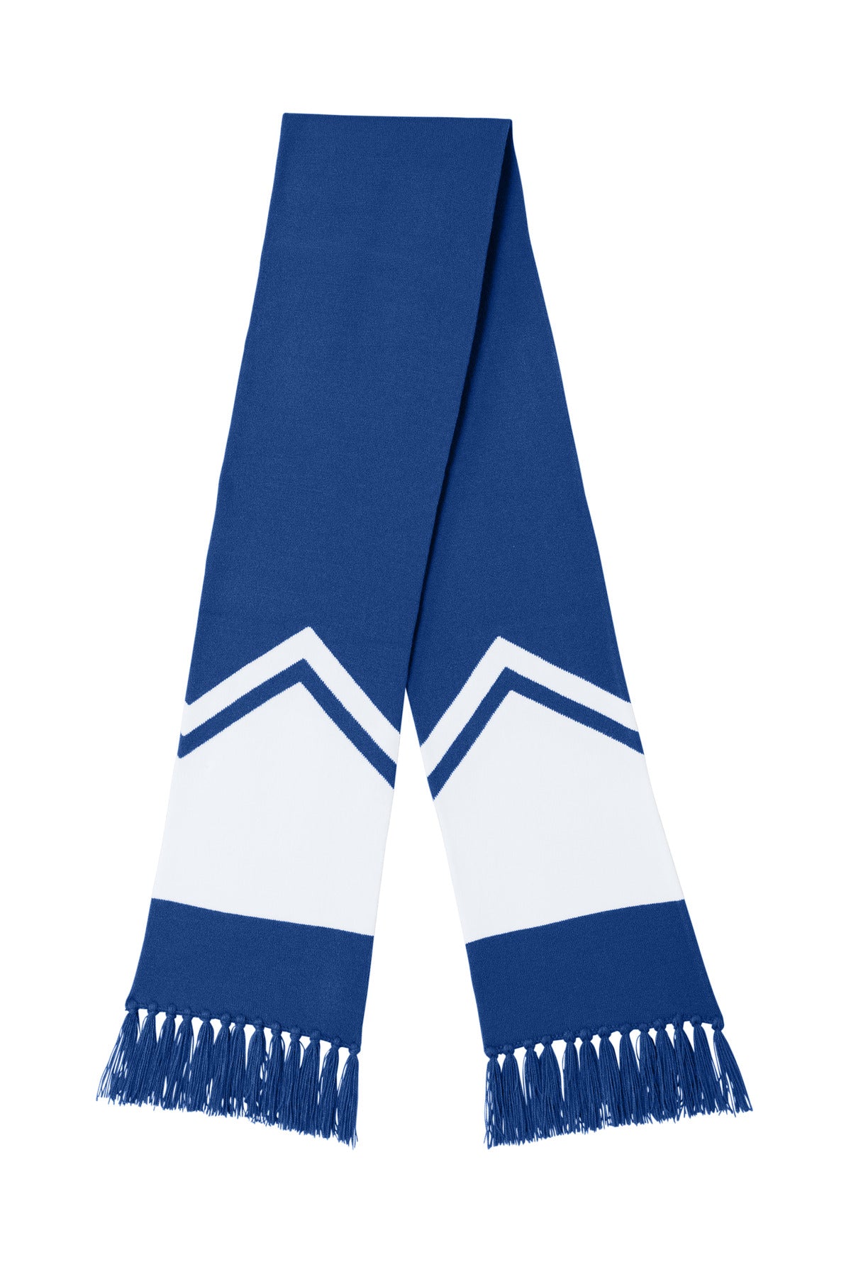 Custom logo Sport-Tek® Gameday Scarf STA06 in True Royal/ White
