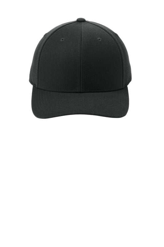 Custom logo Sport-Tek ® YP Classics ® Curve Bill Snapback Cap. STC43 in Black