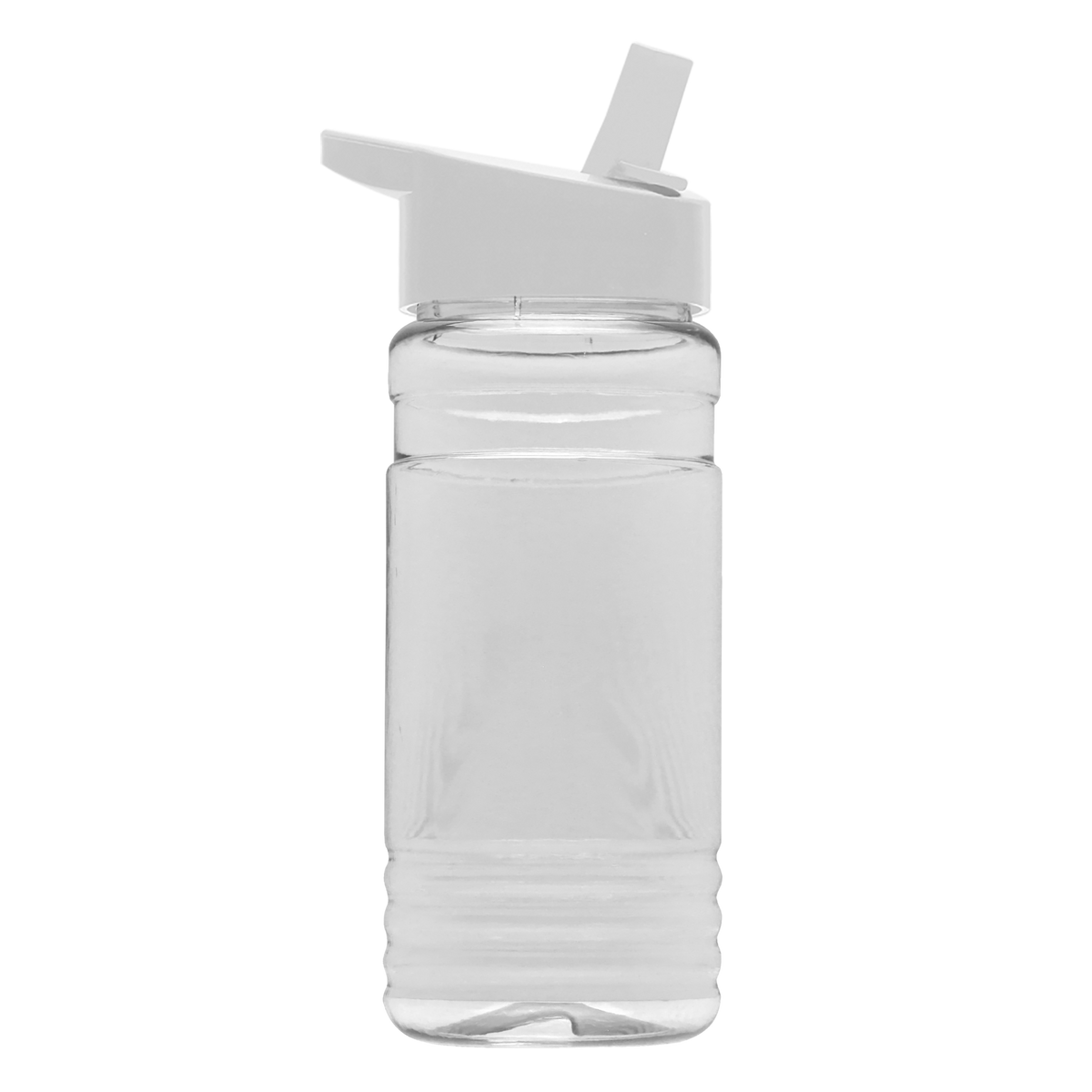 Custom logo Clear Bottle with Flip-Straw Lid - 20 oz.