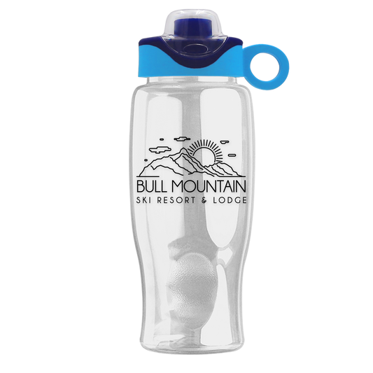 Poly+ Bottle with Two-Tone Drink-Thru Lid with Silicone Loop - 27 oz.