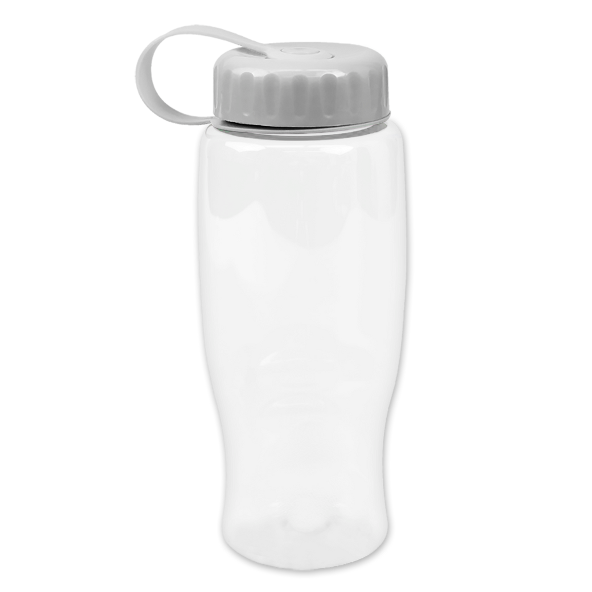 Custom logo Poly+ Bottle with Tethered Lid - 27 oz.