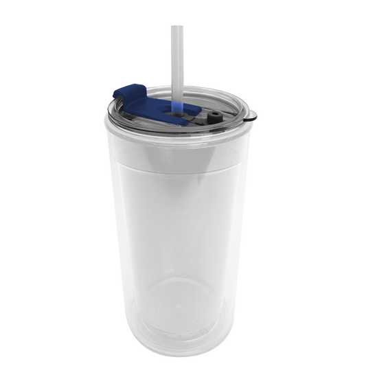 Transparent Tumbler with 2-in-1 Lid with Straw - 14 oz.
