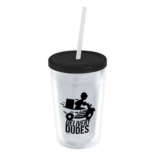 Transparent Tumbler with Straw Lid - 16 oz.