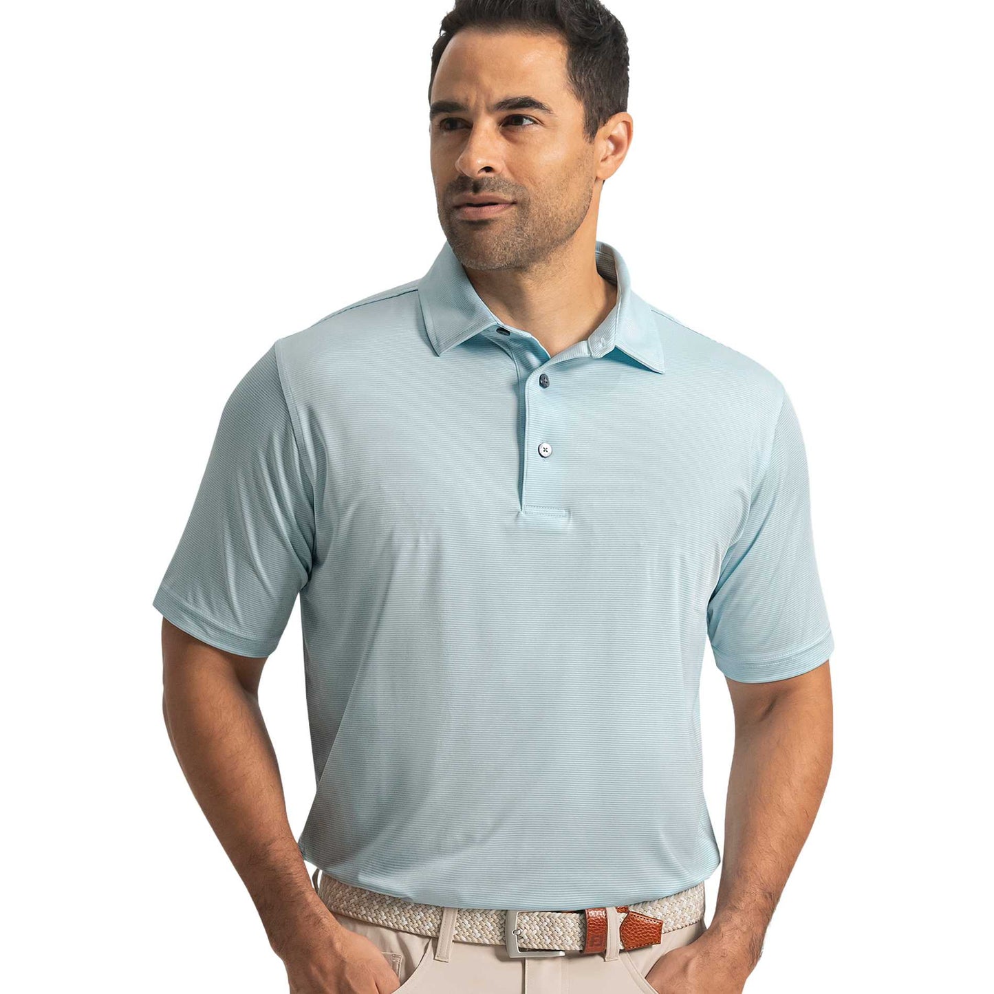FootJoy Men's MicroFeeder Stripe Polo