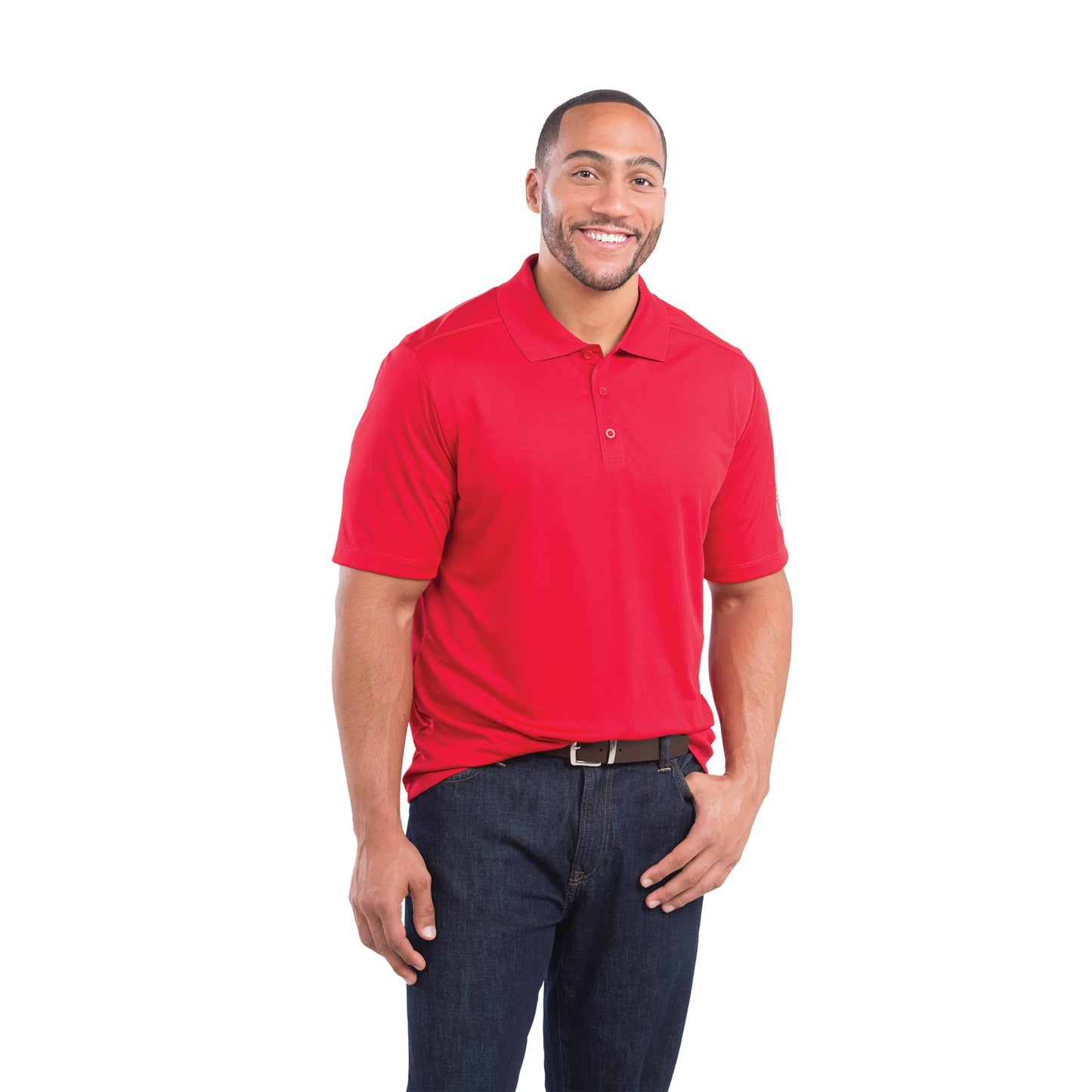 Men's DADE Short Sleeve Polo - Team Red