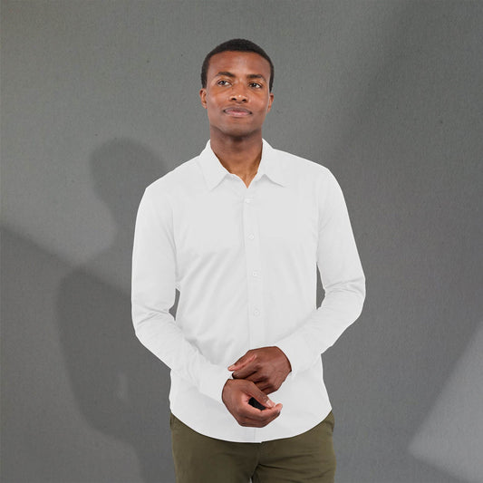 Custom logo TATRA Eco Long Sleeve Knit Shirt - Men's