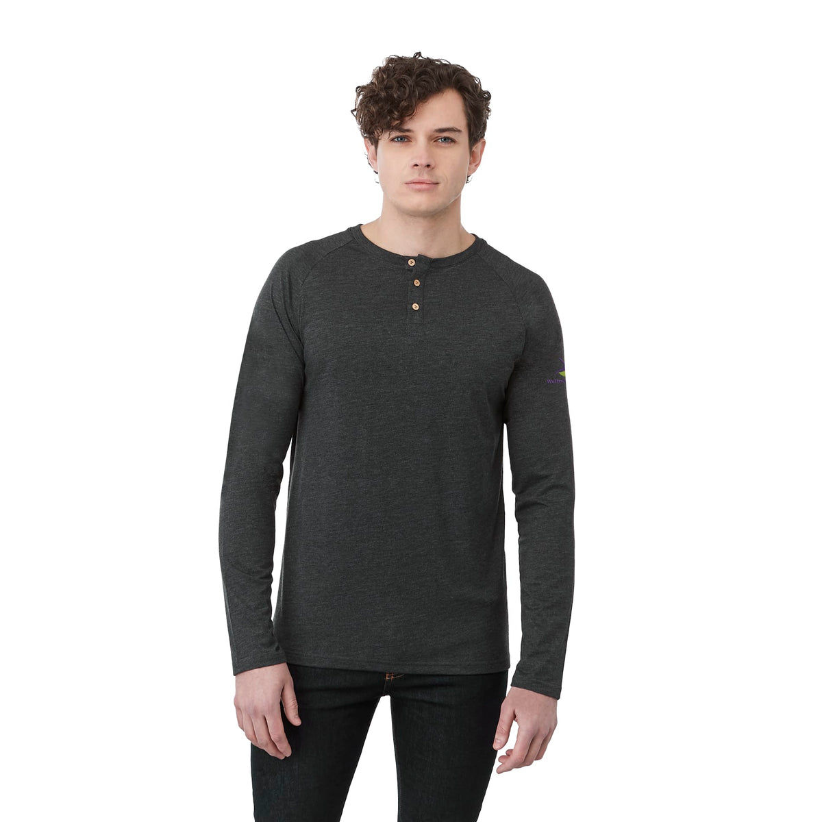 Custom logo tentree TreeBlend Classic Henley Longsleeve - Men's