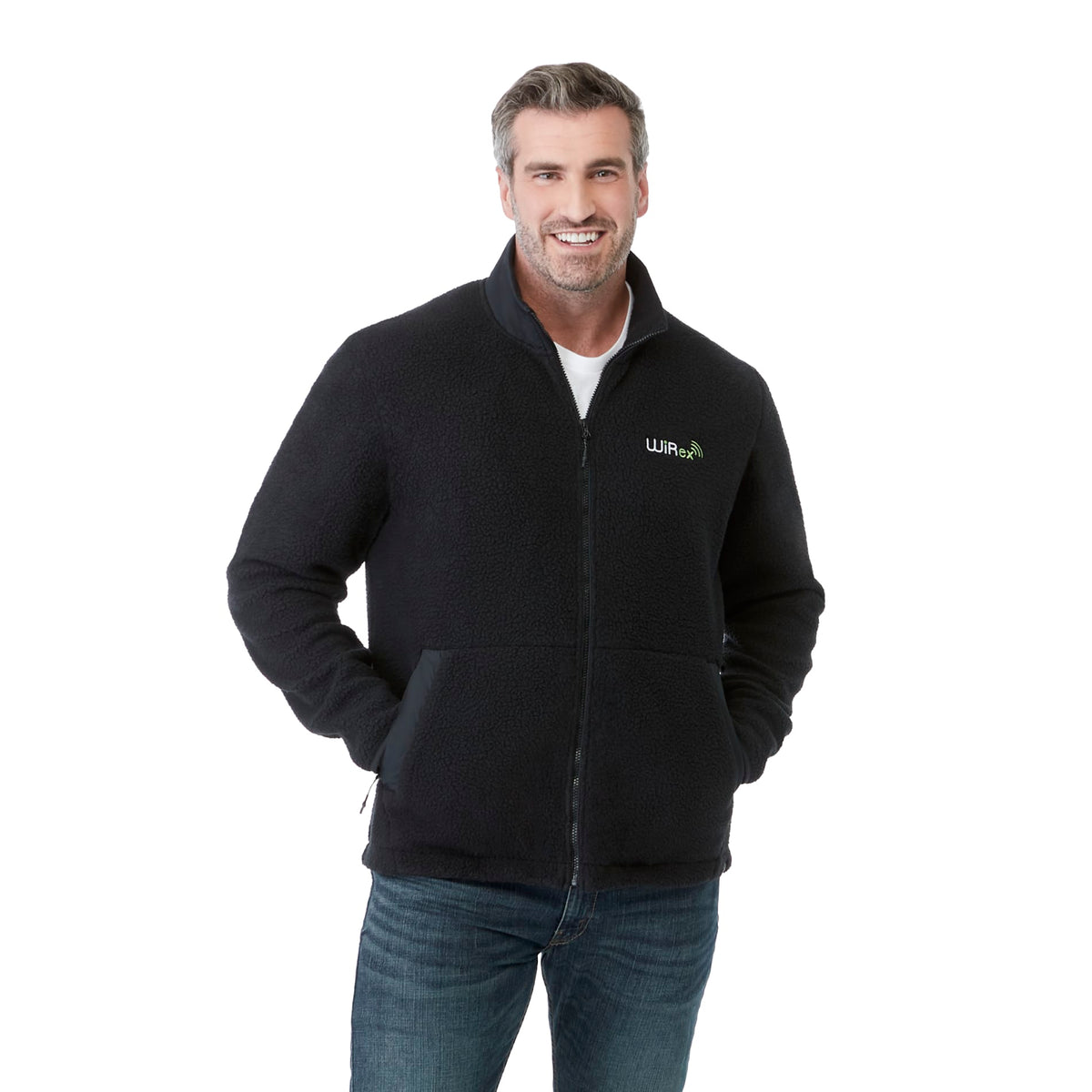 Custom logo Men's KAHUZI Eco Full Zip Sherpa