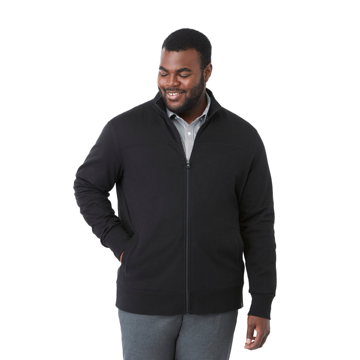 Custom logo Men's ARGUS Eco Fleece Full Zip