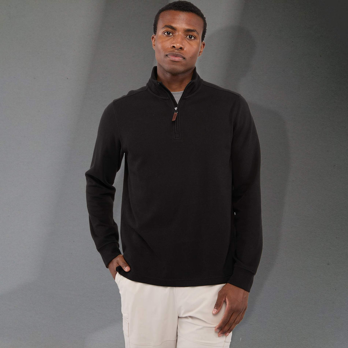 Custom logo HUDSON Eco Knit Quarter Zip-Men's