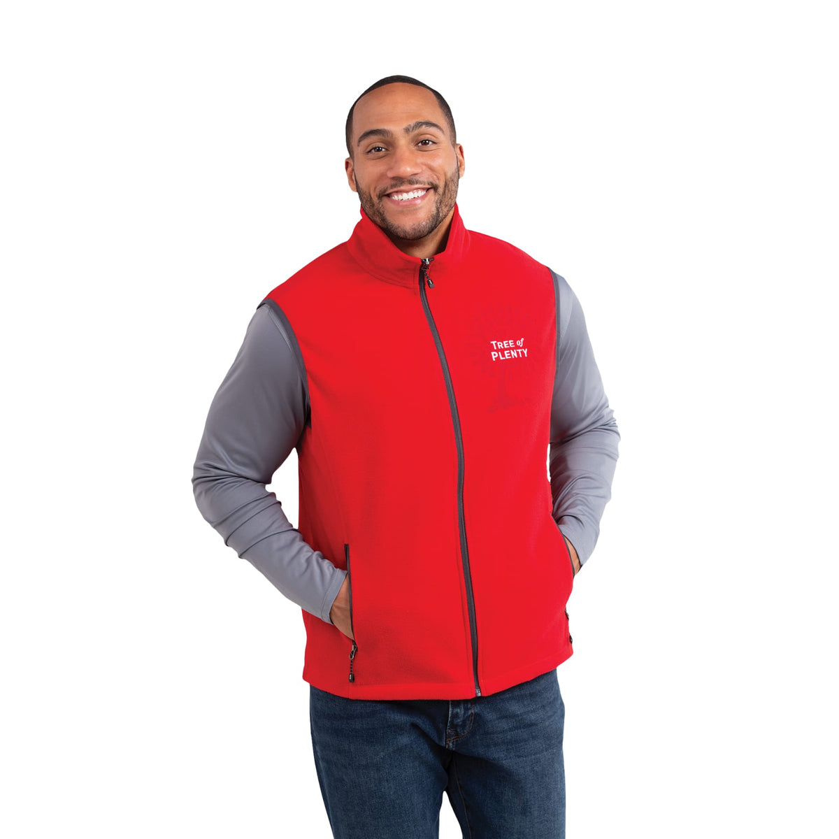 Custom logo Men's Tyndall Polyfleece Vest
