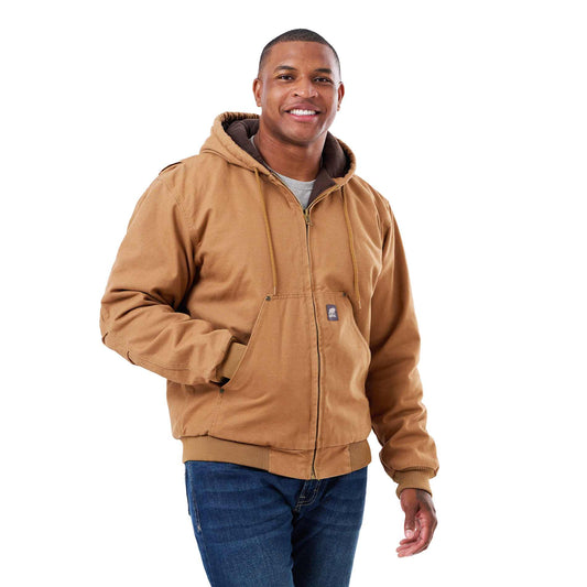 Custom logo Berne Heartland Washed Duck Hooded Work Jacket