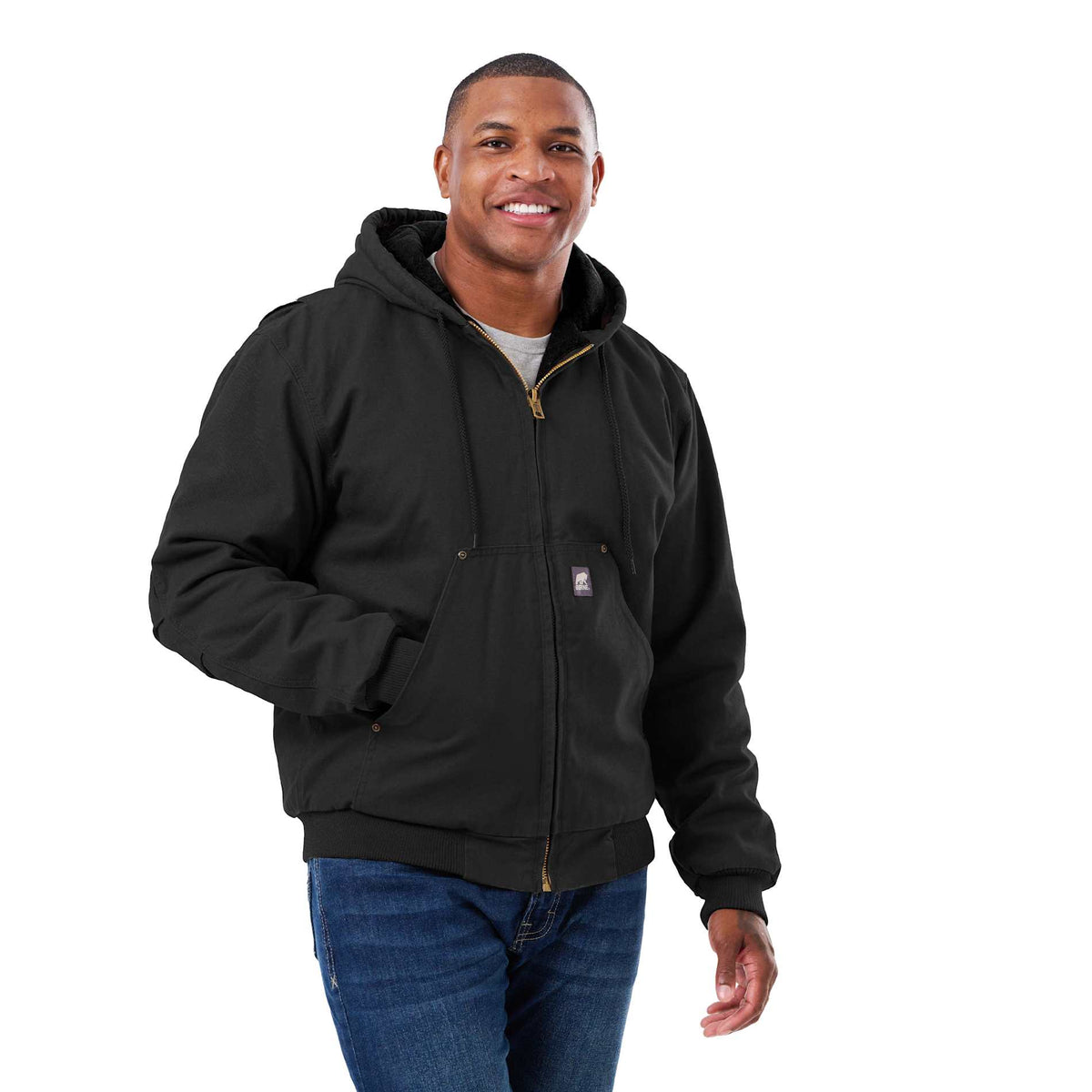 Custom logo Berne Heartland Washed Duck Hooded Work Jacket
