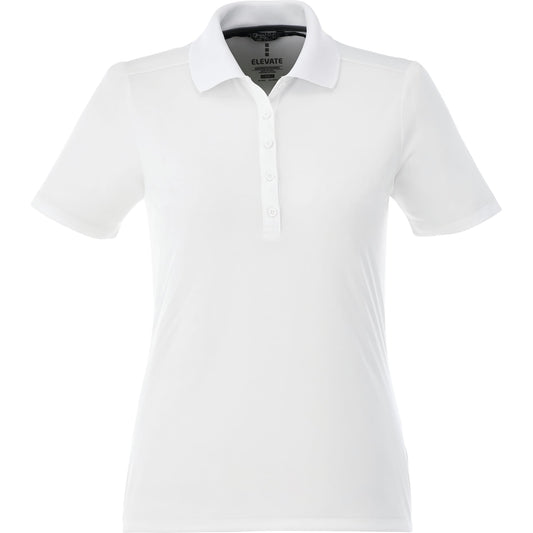 Custom logo Women's DADE Short Sleeve Polo - White