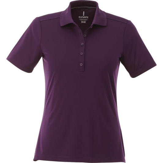 Custom logo Women's DADE Short Sleeve Polo - Dark Plum