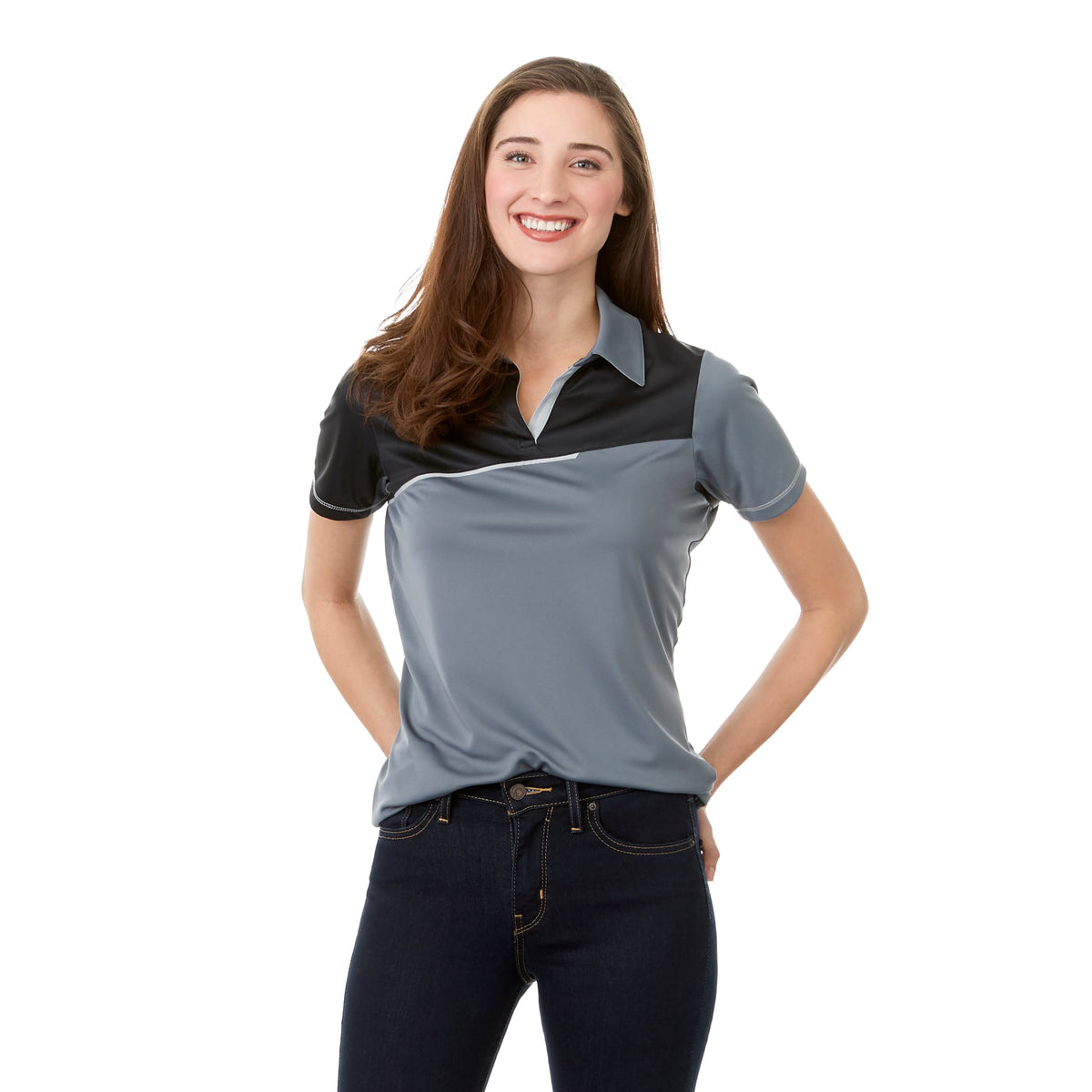 Custom logo Women's PRATER Short Sleeve Polo