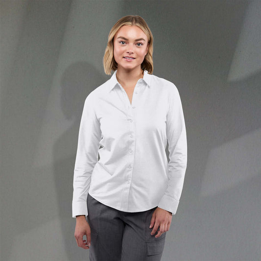 TATRA Eco Long Sleeve Knit Button Up Shirt-Women's