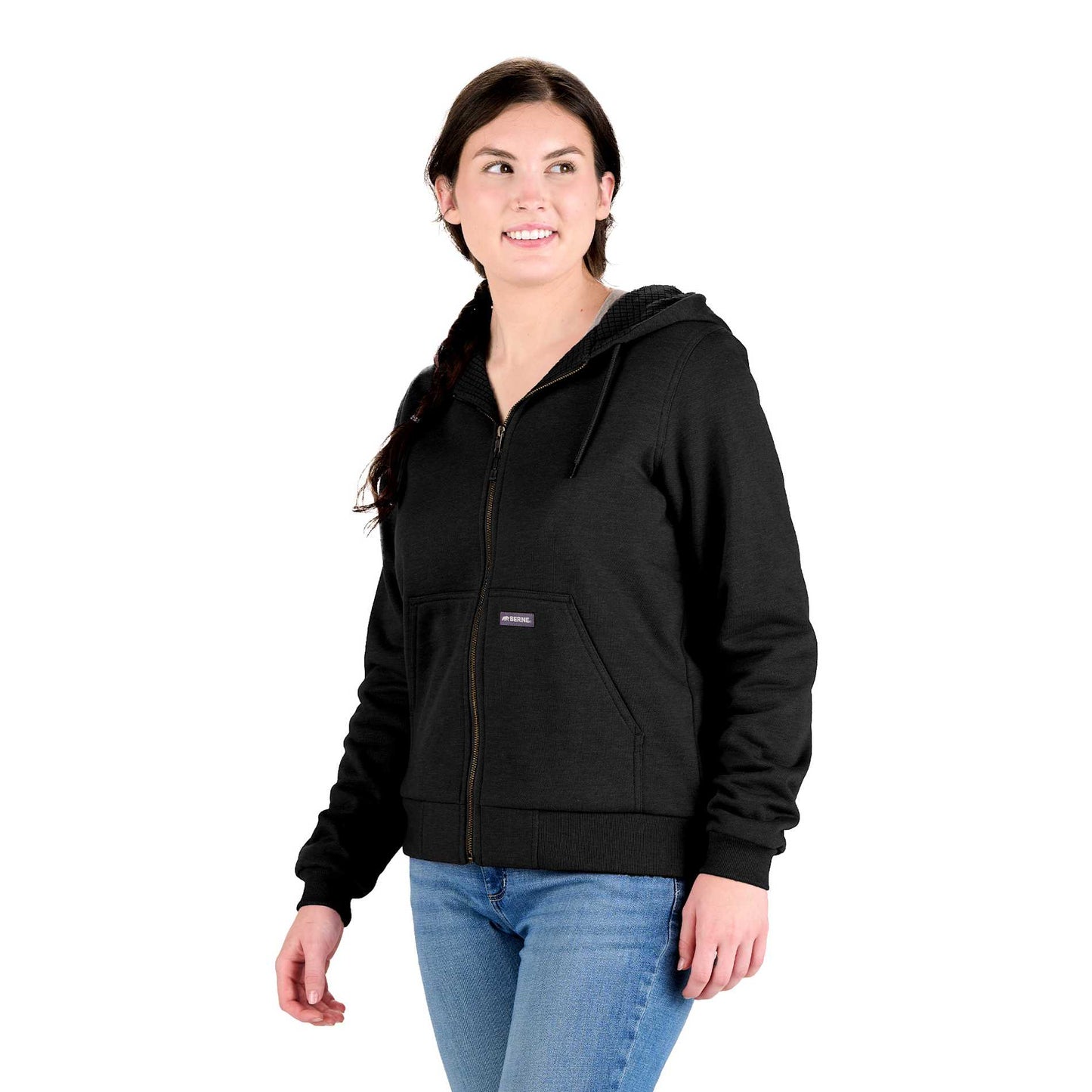 Berne Heritage Grid Fleece-Lined Zip Sweatshirt - Women's