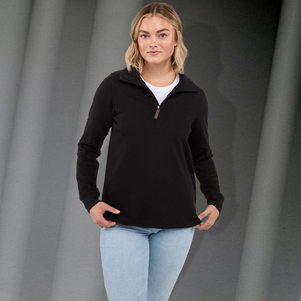 Custom logo HUDSON Eco Knit Half Zip - Women's