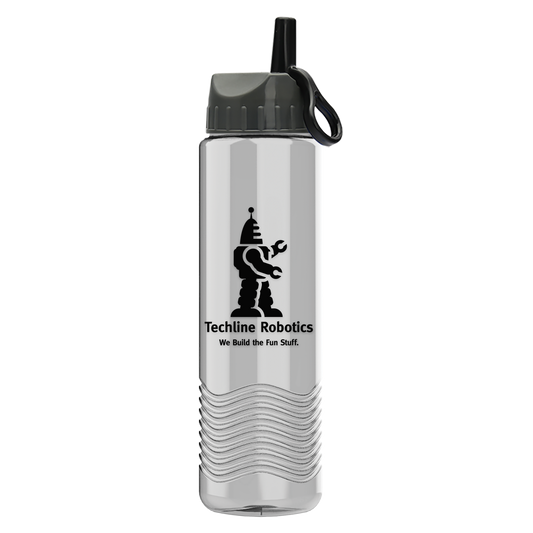 Wave Tritan® Bottle with Ring-Straw Lid - 24 oz.