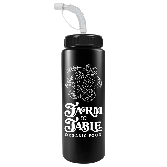 Quart Sport Bottle with Straw Lid - 32 oz.