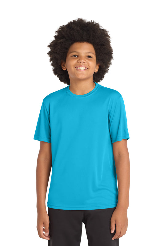 Custom logo Sport-Tek® Youth PosiCharge® Competitor™ Tee. YST350 in Atomic Blue