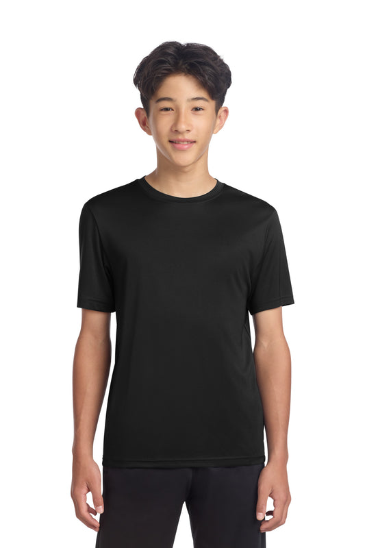 Custom logo Sport-Tek® Youth PosiCharge® Re-Compete Tee YST720 in Black