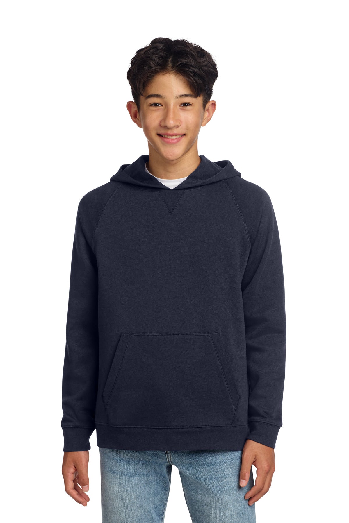 Custom logo Sport-Tek® Youth Drive Fleece Pullover Hoodie YSTF200 in True Navy