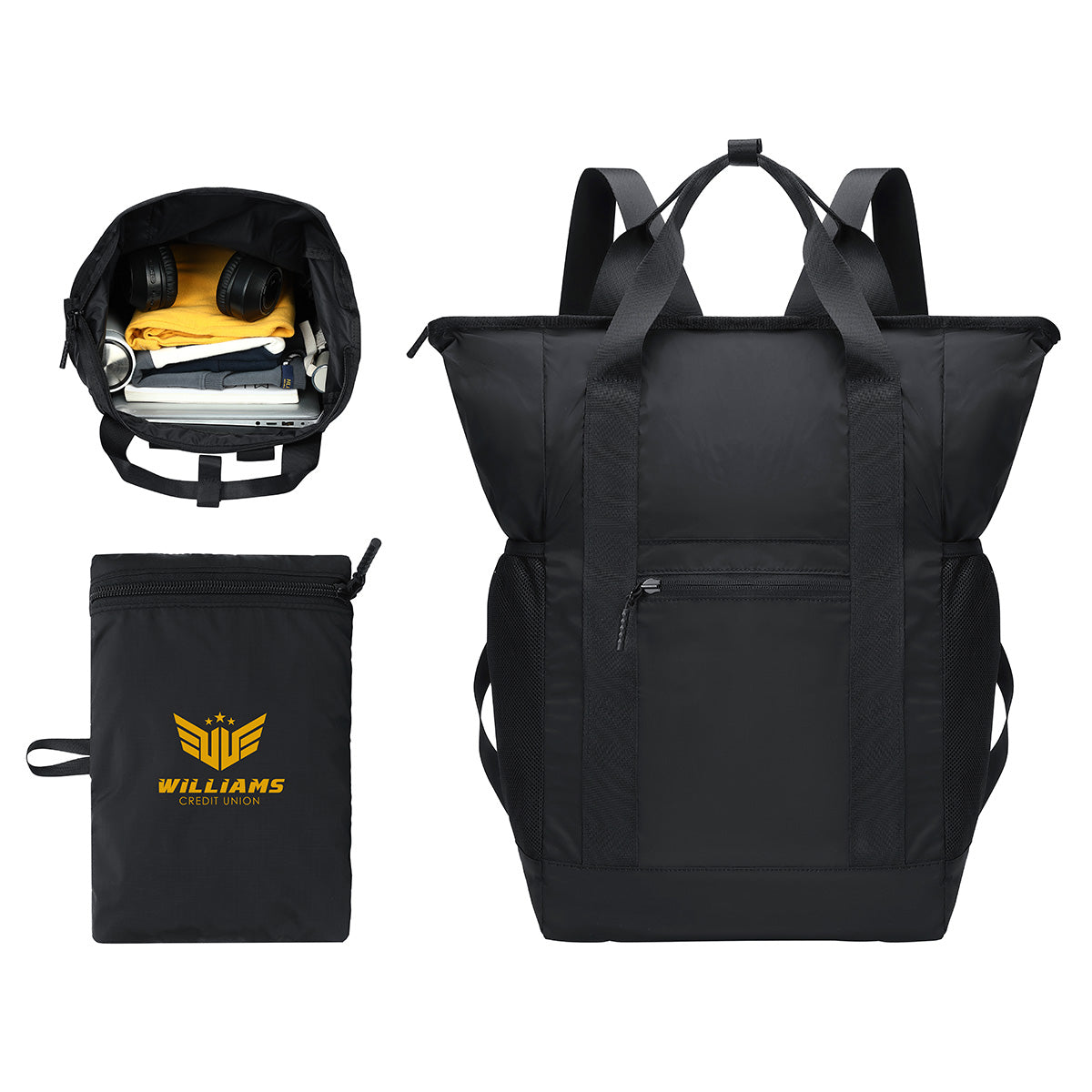 Custom logo AeroLOFT® Voyager Foldable Backpack