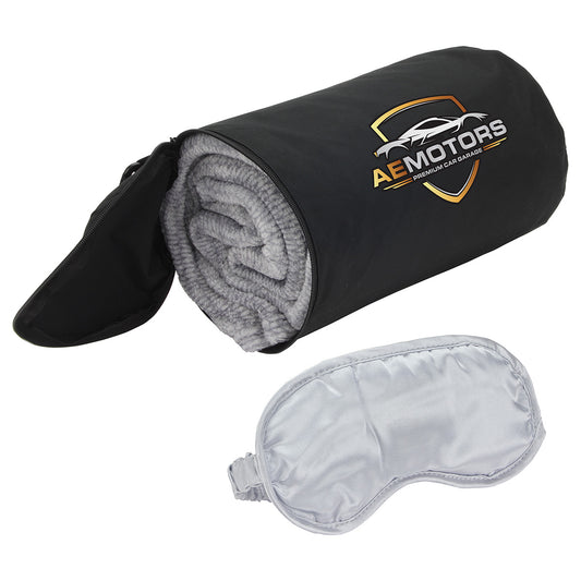Custom logo AeroLOFT® Business First Travel Blanket with Sleep Mask