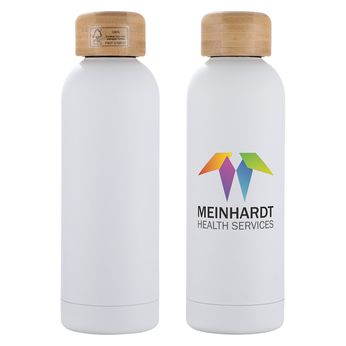 Lexi 17 oz Eco-Friendly Vacuum Stainless Steel Bottle w/ Bamboo Lid