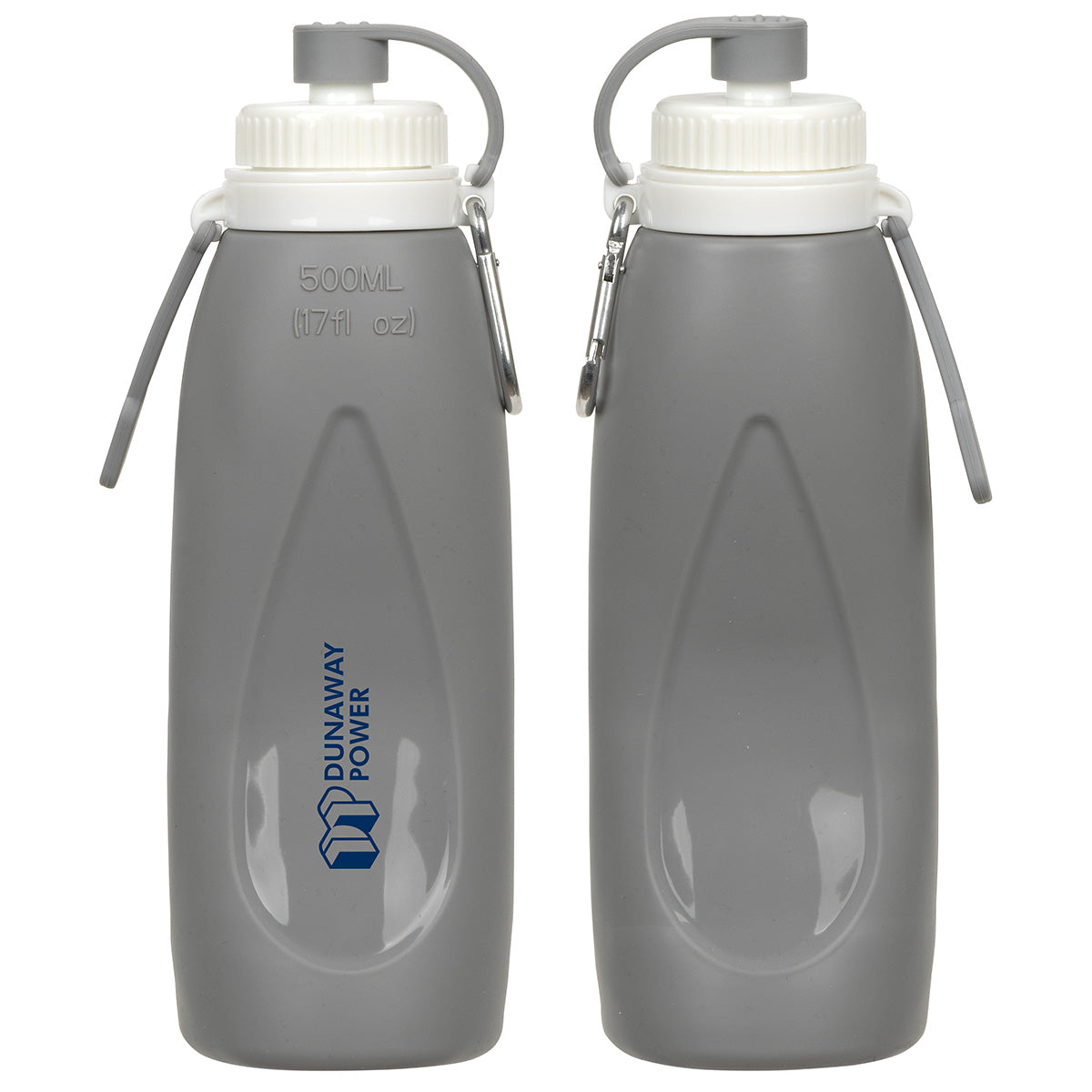 Custom logo Groove 17 oz Collapsible Silicone Bottle