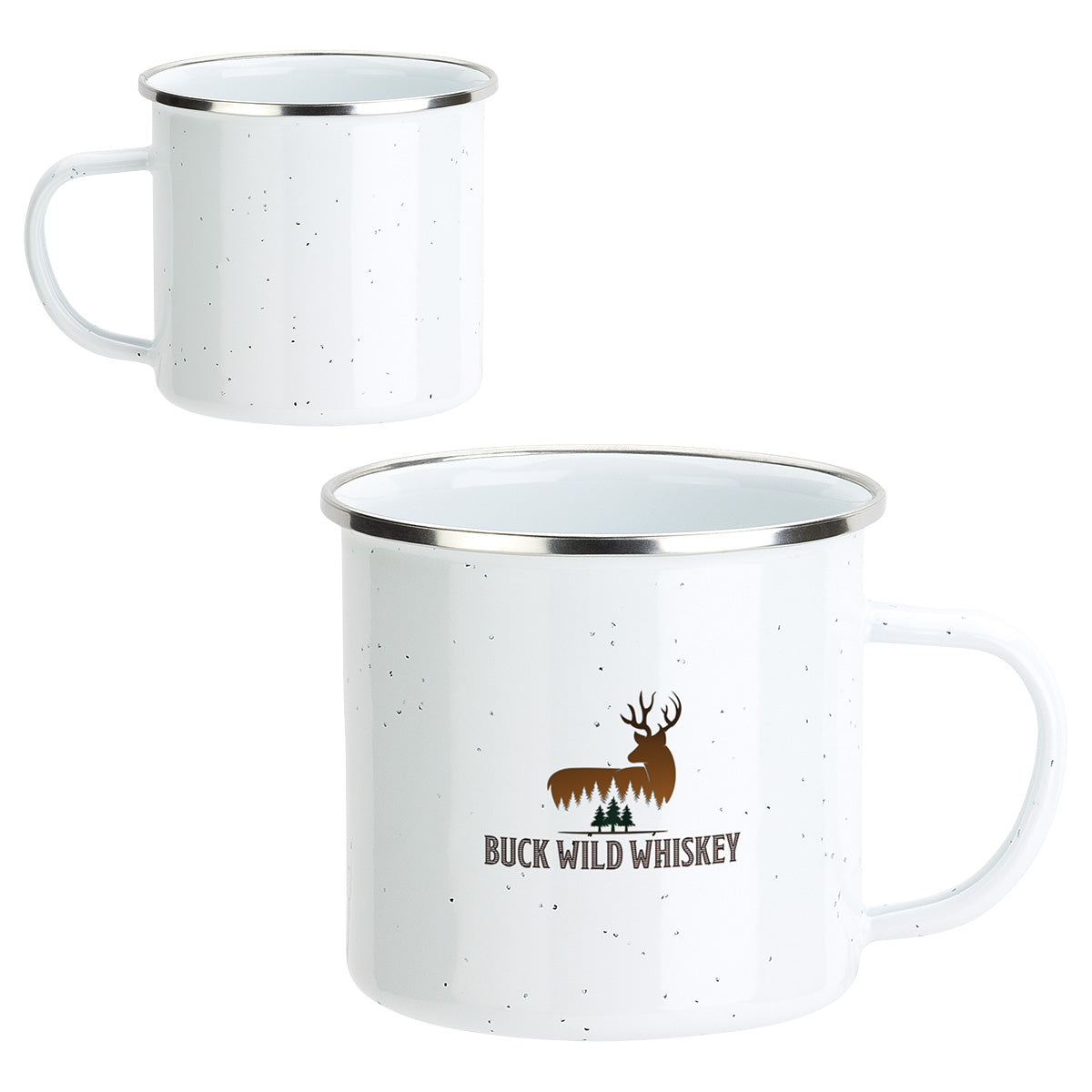 Custom logo Foundry 16 oz Enamel-Lined Iron Coffee Mug