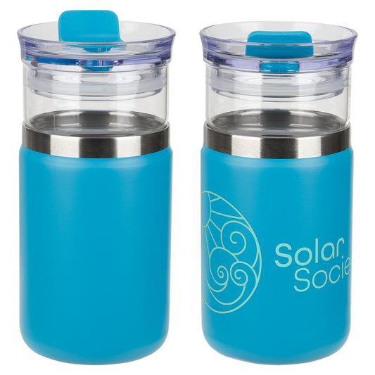 Custom logo Tamari 12 oz Glass Tumbler & Vacuum Insulated Cooler