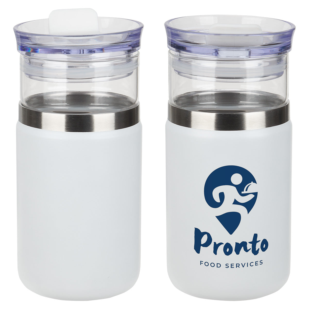 Custom logo Tamari 12 oz Glass Tumbler & Vacuum Insulated Cooler