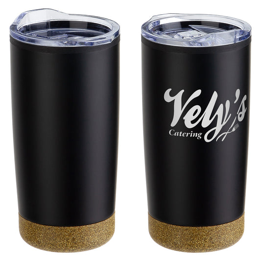 Custom logo York 20 oz Stainless Steel/Polypropylene Tumbler with Cork Base