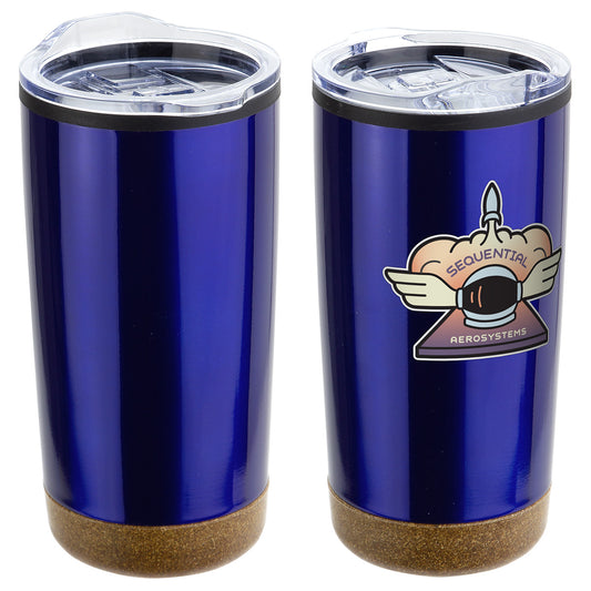 Custom logo York 20 oz Stainless Steel/Polypropylene Tumbler with Cork Base