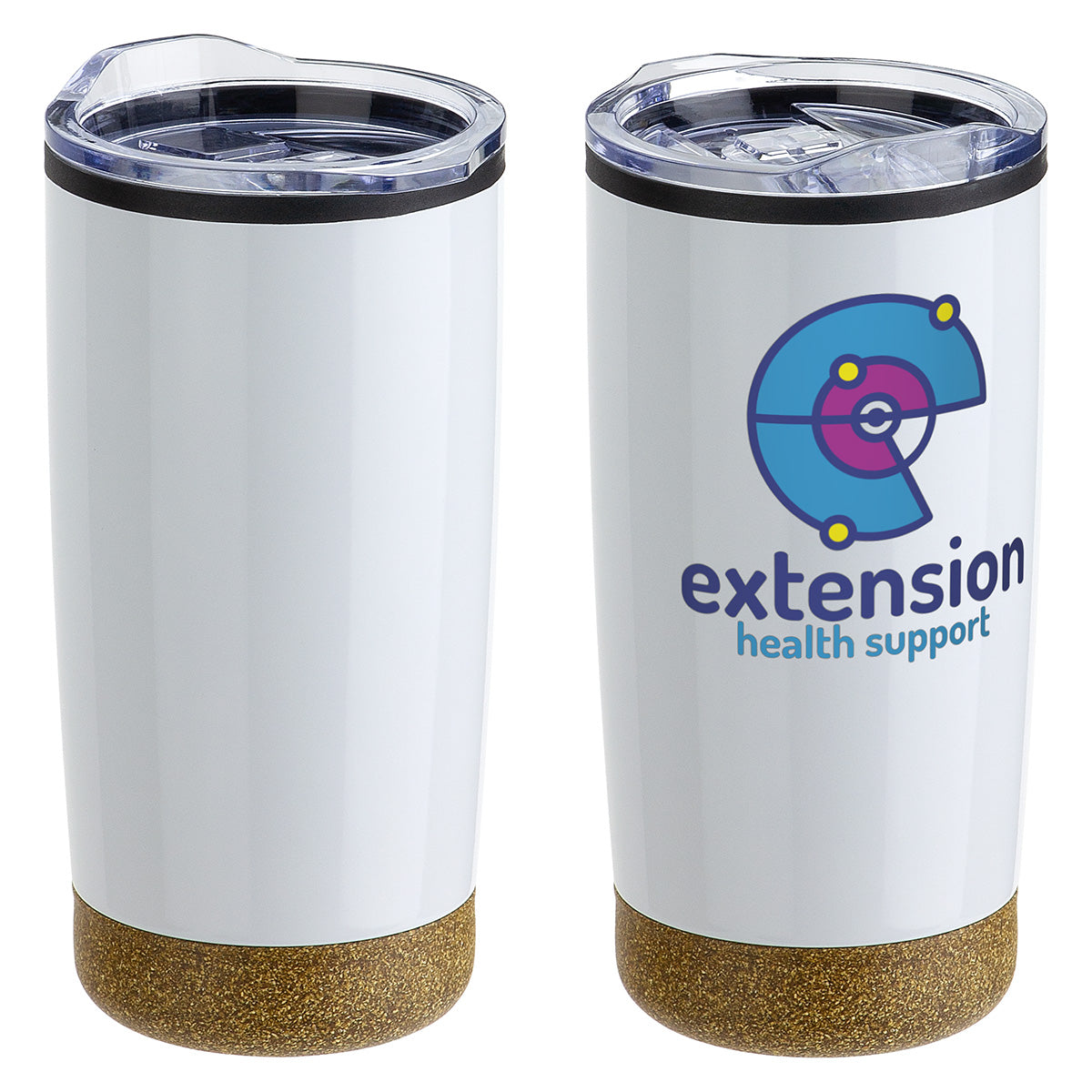 Custom logo York 20 oz Stainless Steel/Polypropylene Tumbler with Cork Base