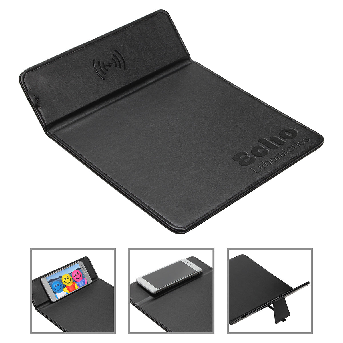Custom logo Accord Wireless Charger Mouse Pad with Kickstand