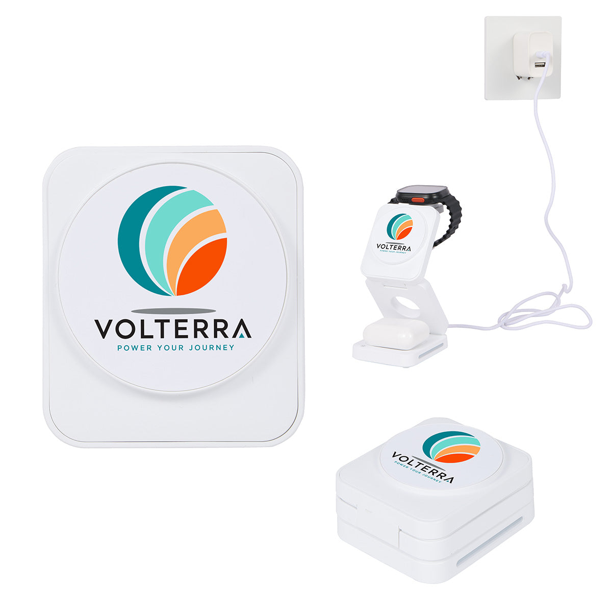 Custom logo Apex 3-in-1 Foldable Magnetic Wireless Charging Station