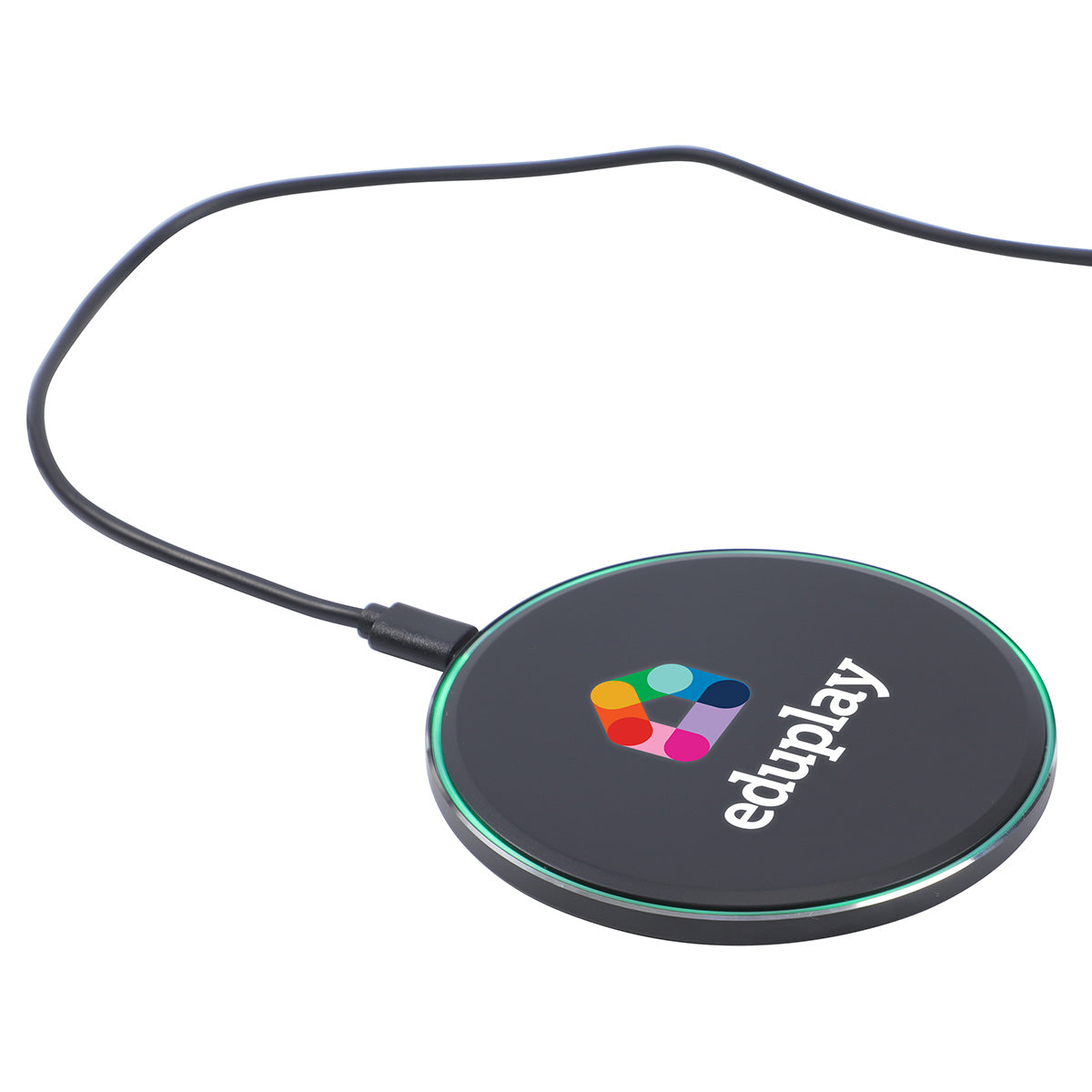 Custom logo 15W Light-up Aluminum Wireless Charger