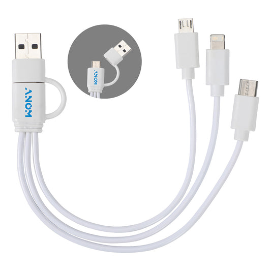 Custom logo Tribune 3-in-1 Charging Cable