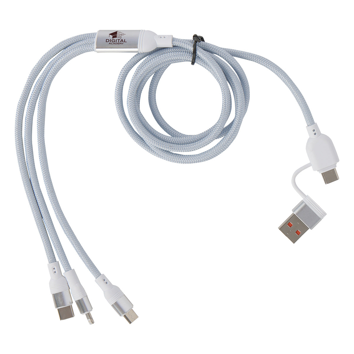 Custom logo Velocity 4-in-1 60W PD 47" Charging Cable