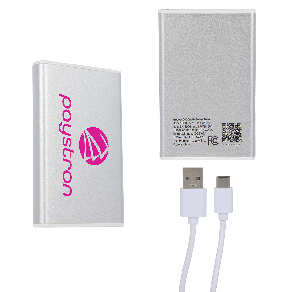 Provost 5000mAh Aluminum Power Bank