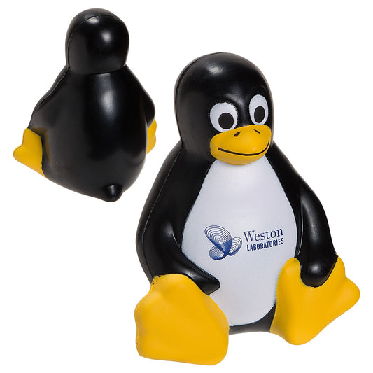 Custom logo Sitting Penguin Stress Reliever