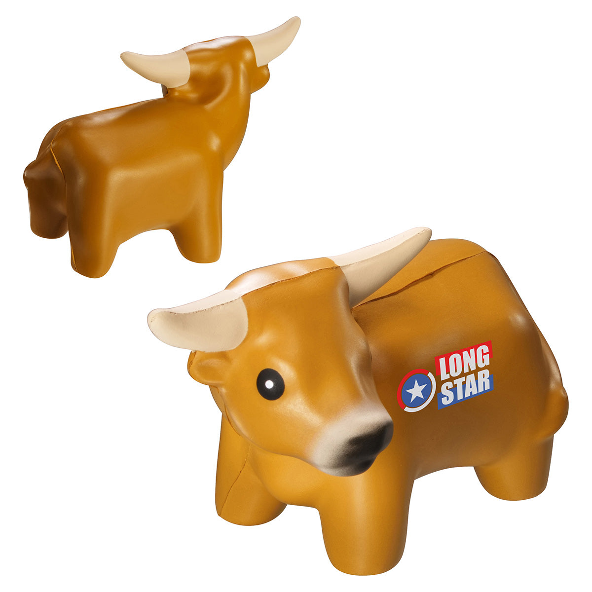 Custom logo Long Horn Cow Stress Reliever