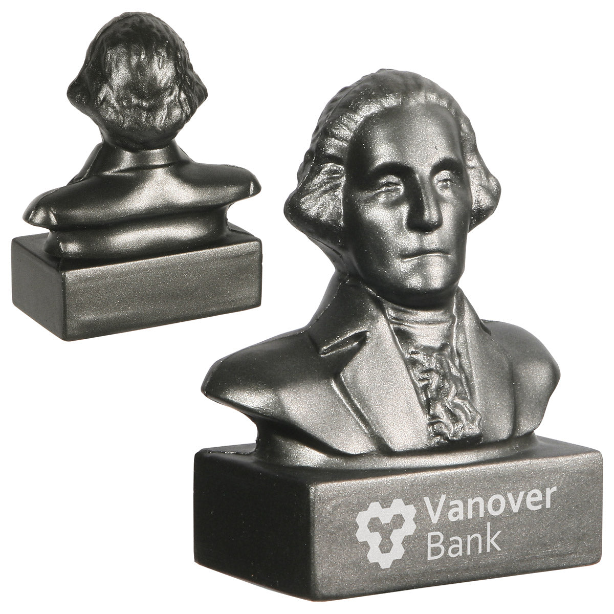 Custom logo George Washington Bust Stress Reliever