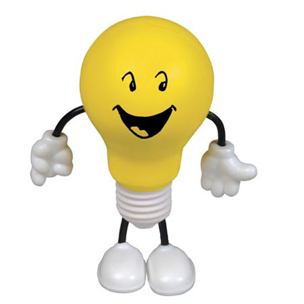 Custom logo Lightbulb Stress Reliever Figure