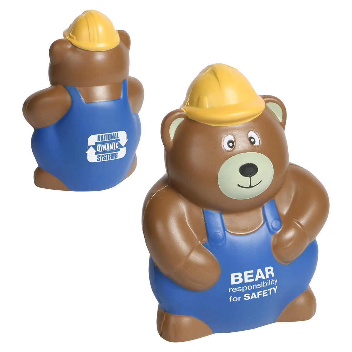 Custom logo Construction Worker Bear Stress Reliever