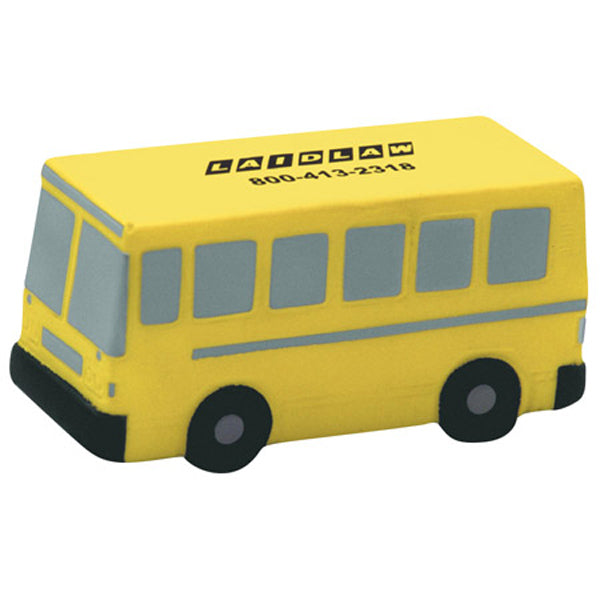Custom logo Flat Front School Bus Stress Reliever